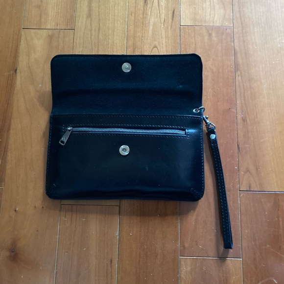 NEW Patricia Nash Black Leather Wristlet Clutch 8 X 5 With RFID - Picture 4 of 6